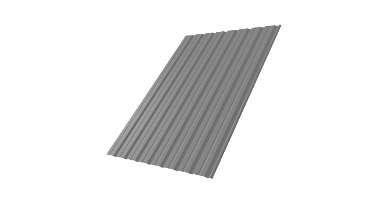 Профнастил С10R 0.5 Satin RAL 9006 бело-алюминиевый