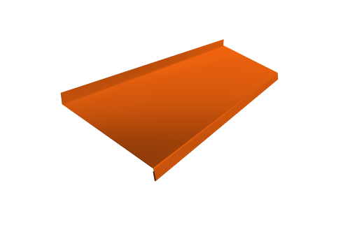 Отлив простой 250 0,45 PE с пленкой RAL 2004 оранжевый (2м)