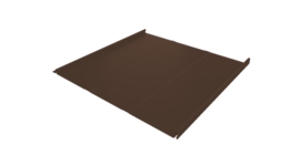 Фальц двойной стоячий Line Grand Line 0,5 Atlas X с пленкой на замках RAL 8017 шоколад