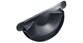 Заглушка торцевая универсальная Grand Line PU 125 мм RAL 7024 мокрый асфальт