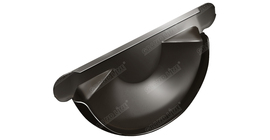 Заглушка торцевая универсальная Grand Line PU 125 мм RR 32 темно-коричневый