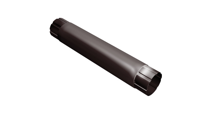 Труба круглая соединительная Grand Line PU 90мм 1м RAL 8017 шоколад