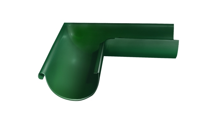 Угол желоба внешний Grand Line PU 90 гр 125 мм RAL 6005 зеленый мох