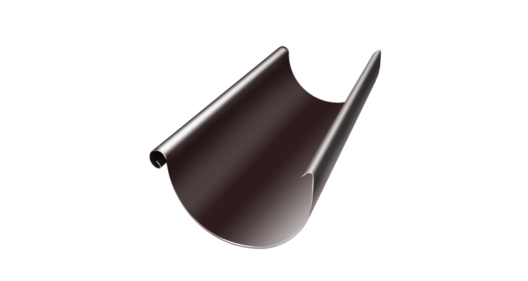 Желоб полукруглый Grand Line PU 150 мм 3 м RAL 8017 шоколад