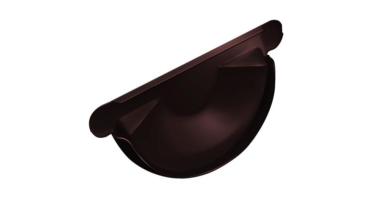 Заглушка торцевая универсальная Grand Line PU 150 мм RAL 8017 шоколад