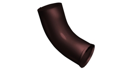 Колено стока Grand Line PU 100 мм RAL 8017 шоколад