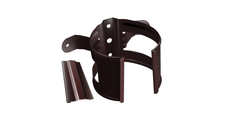 Кронштейн трубы Grand Line PU на дерево 100мм RAL 8017 шоколад