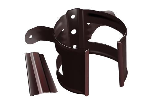 Кронштейн трубы Grand Line PU на дерево 100мм RAL 8017 шоколад