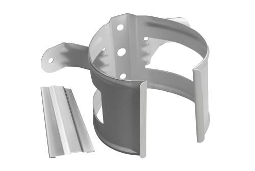 Кронштейн трубы Grand Line PU на дерево 100мм RAL 9003 сигнальный белый