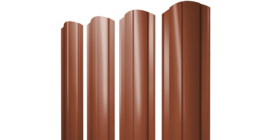 Штакетник Круглый фигурный 0,5 Velur X RAL 8004 терракота