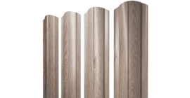 Штакетник Круглый фигурный 0,45 Print Elite White Wood TwinColor