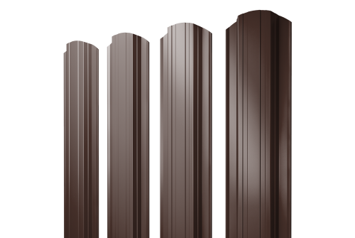 Штакетник Прямоугольный фигурный 0.4 PE-Double RAL 8017 шоколад
