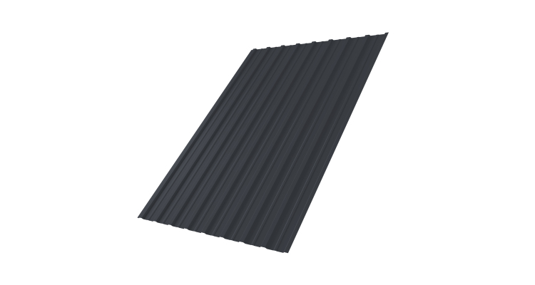 Профнастил С10A 0,4 PE RAL 7024 мокрый асфальт