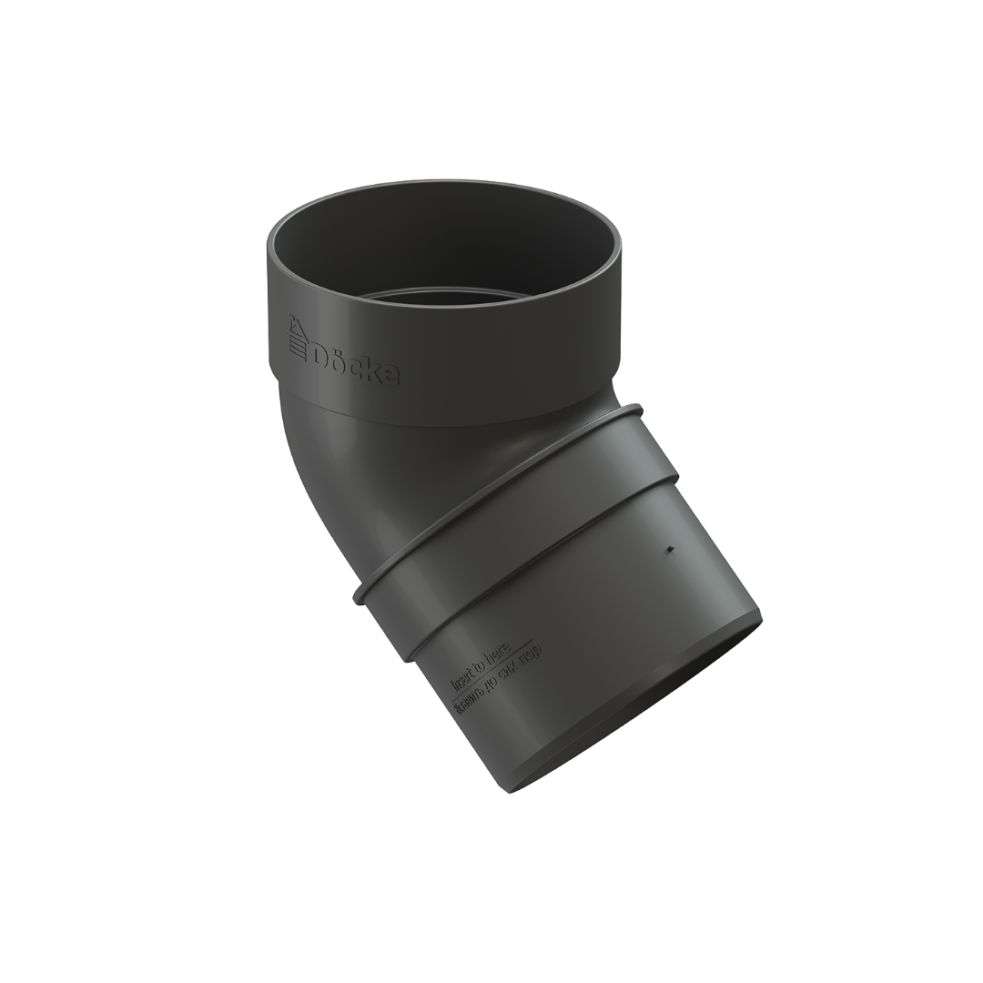 Колено водосточное 45˚ Standard, серый