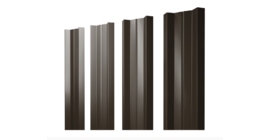 Штакетник М-образный А с прямым резом 0.5 GreenCoat Pural BT RR 32 темно-коричневый