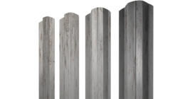 Штакетник М-образный B фигурный 0,45 Print Elite Snow Wood TwinColor