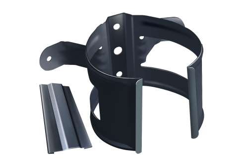 Кронштейн трубы Grand Line PU на дерево 100мм RAL 7024 мокрый асфальт