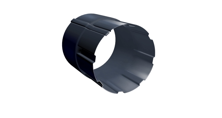 Соединитель трубы Grand Line PU 100 мм RAL 7024 мокрый асфальт