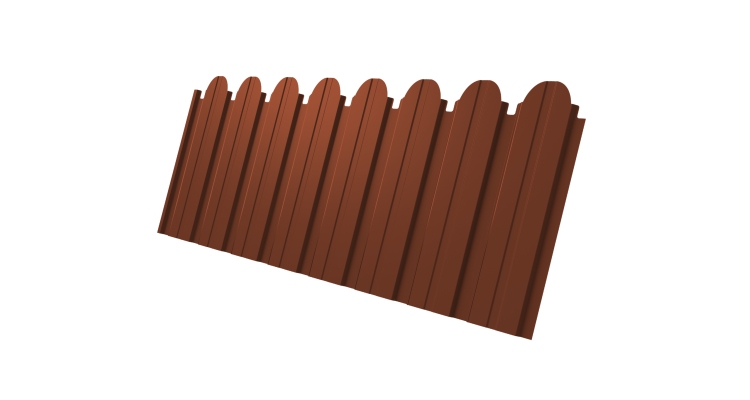 Профнастил С10B фигурный 0,45 Drap TX RAL 8004 терракота