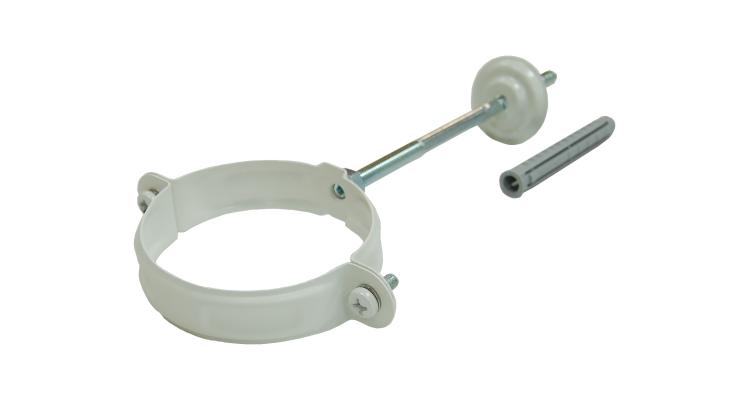 Хомут трубы PU 100 мм RAL 9003 сигнальный белый