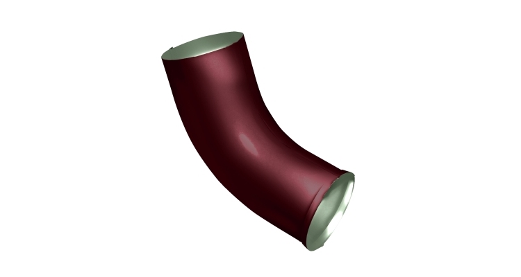 Колено стока GL PE 90 мм RAL 3005 красное вино