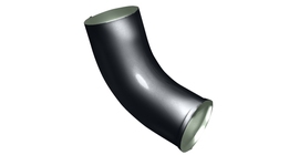 Колено стока GL PE 90 мм RAL 7024 мокрый асфальт