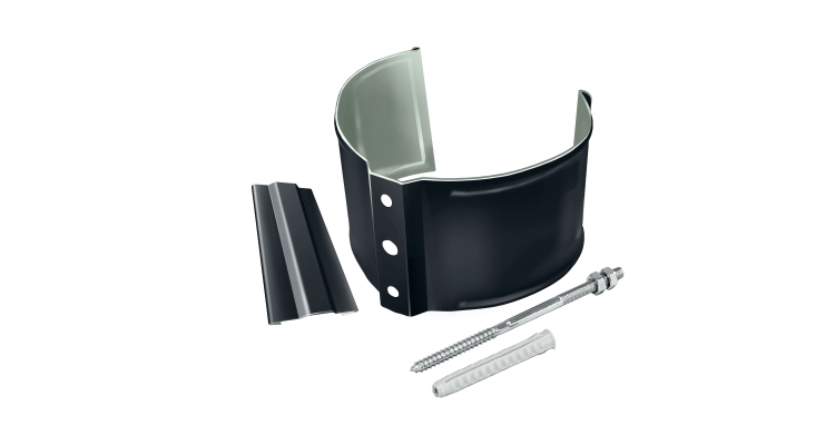 Кронштейн трубы на кирпич GL PE 90 мм RAL 7024 мокрый асфальт