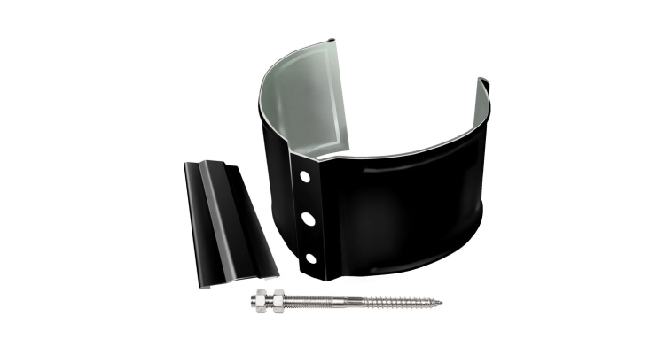 Кронштейн трубы на кирпич GL PE 90 мм RAL 9005 черный