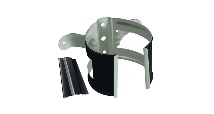 Кронштейн трубы на дерево GL PE 90 мм RAL 7024 мокрый асфальт