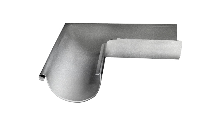 Угол желоба внешний GL ZN 90 гр 125 мм Zn цинк