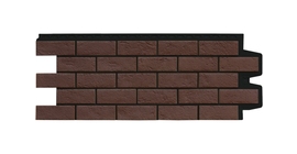 Фасадная панель GL Состаренный кирпич Design Plus каштан с черным швом