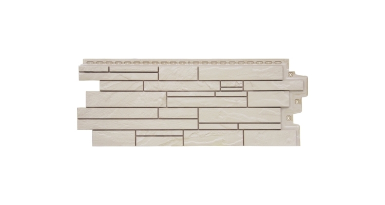 Фасадная панель GL Скала Classic молочный