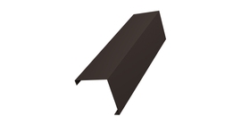 Декоративная накладка на столб универсальная угловая 62х55 для забора жалюзи 0,45 PE-Double RR 32 темно-коричневый (2м)