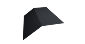 Планка конька плоского 190х190 0,45 Drap TX RAL 7024 мокрый асфальт (2м)