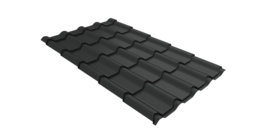 Металлочерепица камея Grand Line 0,5 Drap RAL 7016 антрацитово-серый