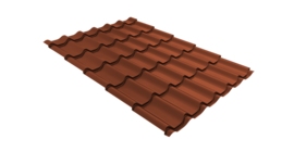 Металлочерепица кредо Grand Line 0,45 Drap ST RAL 8004 терракота