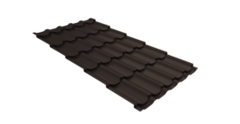 Металлочерепица квинта плюс 0,45 Drap TR RR 32 темно-коричневый