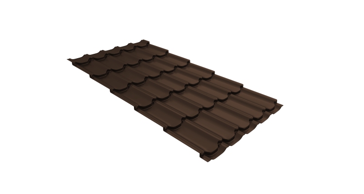 Металлочерепица квинта плюс 0,45 Drap TwinColor RAL 8017 шоколад