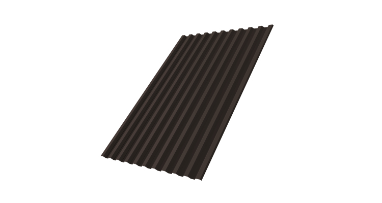 Профнастил С21R 0,45 Drap-double TX RR 32 темно-коричневый