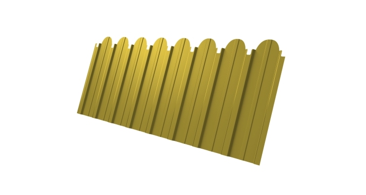 Профнастил C10A фигурный 0.45 PE RAL 1018 цинково-желтый