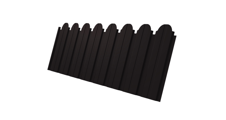 Профнастил C10B фигурный 0.5 PurPro Matt 275 RAL 9005 черный