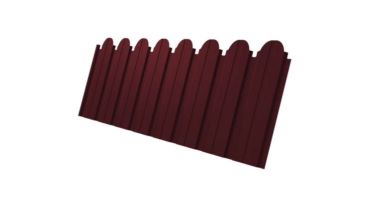 Профнастил C10B фигурный 0.5 Satin Matt RAL 3005 красное вино