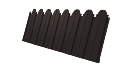 Профнастил C10B фигурный 0.5 Drap TX RR 32 темно-коричневый