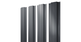 Штакетник Прямоугольный с прямым резом 0.4 PE RAL 7024 мокрый асфальт