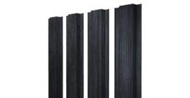 Штакетник Прямоугольный с прямым резом 0,45 Print Premium Grey Wood TwinColor