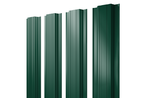 Штакетник Прямоугольный с прямым резом 0.5 Satin RAL 6005 зеленый мох