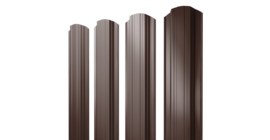 Штакетник Прямоугольный фигурный 0.5 Satin RAL 8017 шоколад