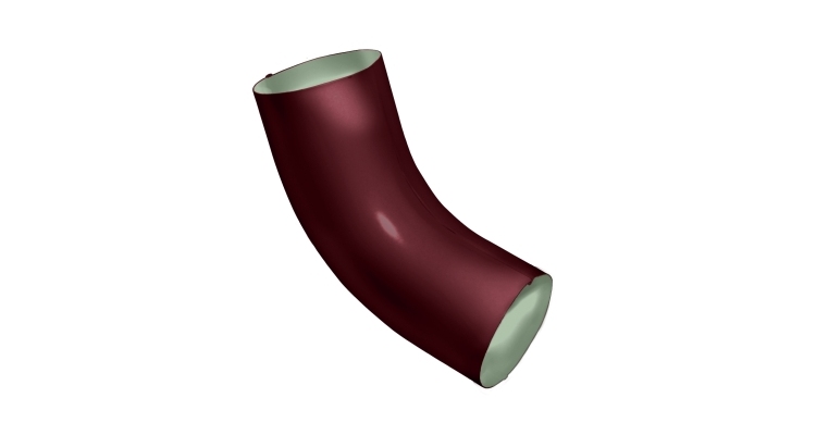 Колено 60 град GL PE 90 мм RAL 3005 красное вино