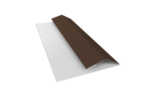 Планка финишная Блок-хаус new 0,5 Satin с пленкой RAL 8017 шоколад (2м)