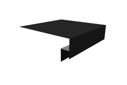 Планка околооконная сложная Блок-хаус new 200х50х27 0,5 Satin Matt RAL 9005 черный (2м)